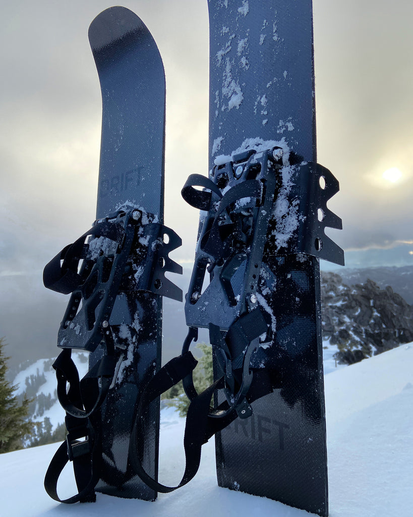 Drift boards approach skis for snowboarding in the Backcountry